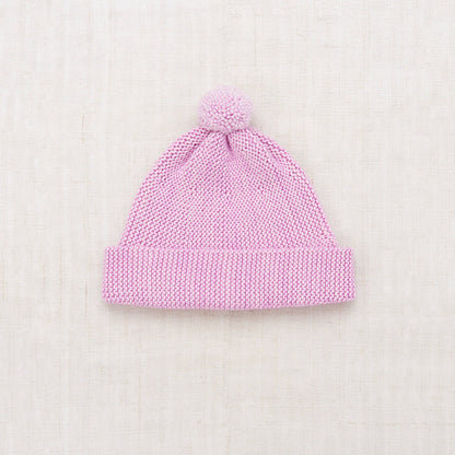 儿童粉紫色羊毛帽子