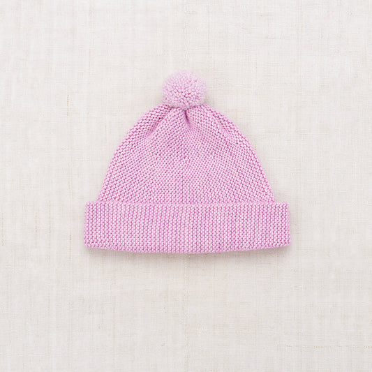 儿童粉紫色羊毛帽子