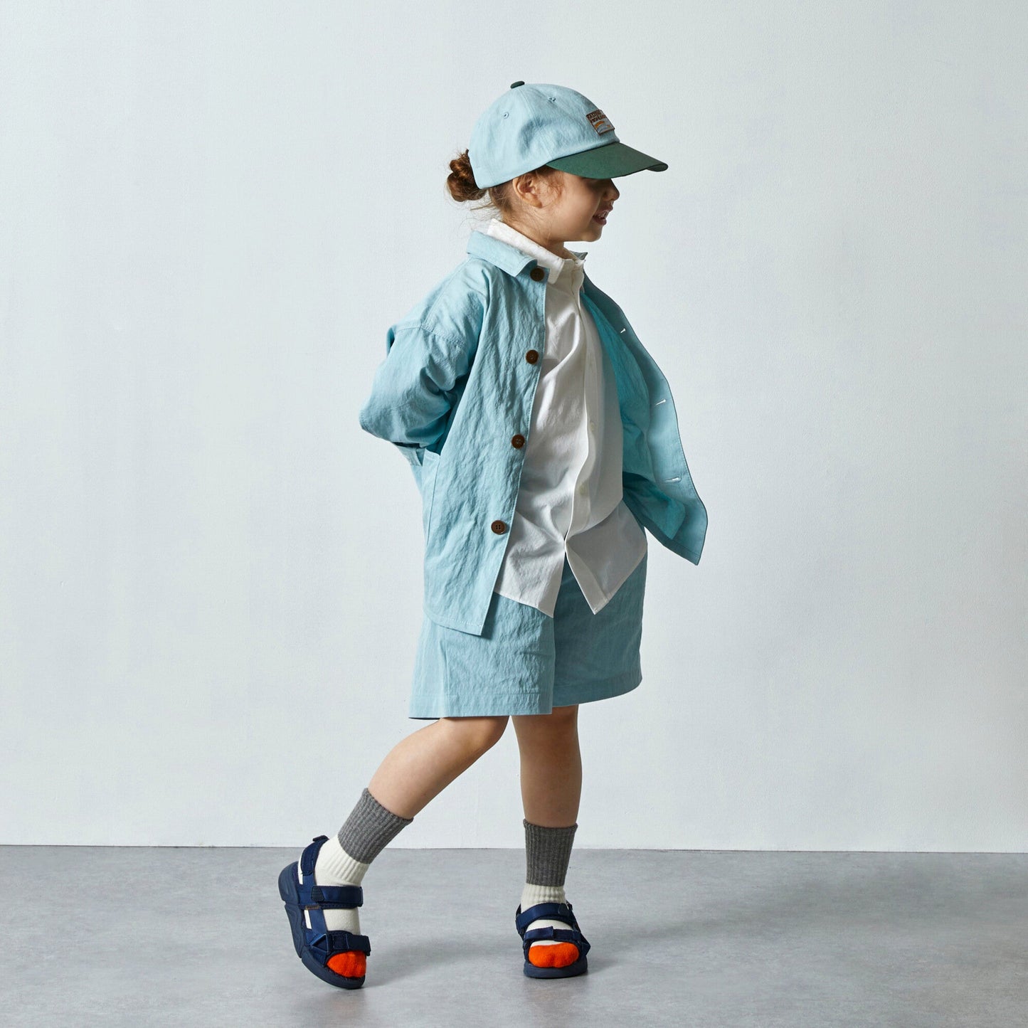 儿童薄荷绿棒球帽