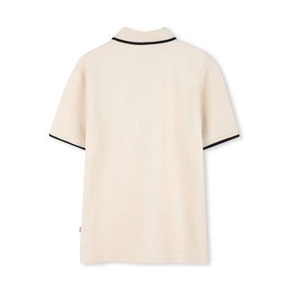 男童香草色Logo棉Polo衫