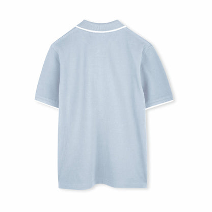 男童淡蓝色Logo棉Polo衫