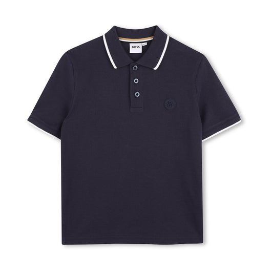 男童藏青色棉Polo衫