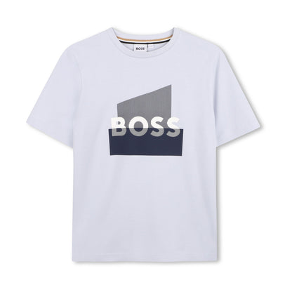 男童淡蓝色Logo棉T恤