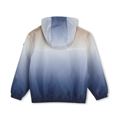 男童蓝色连帽拉链夹克