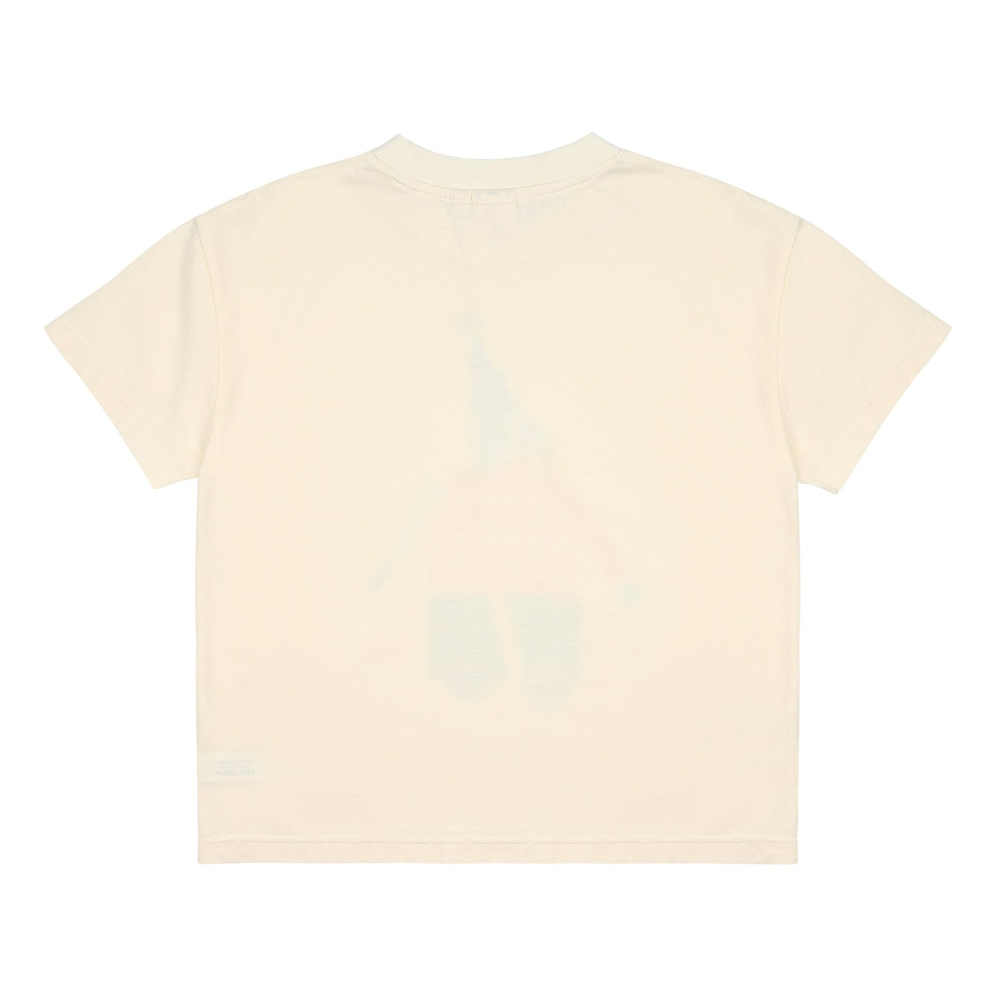 儿童象牙白印花棉T恤