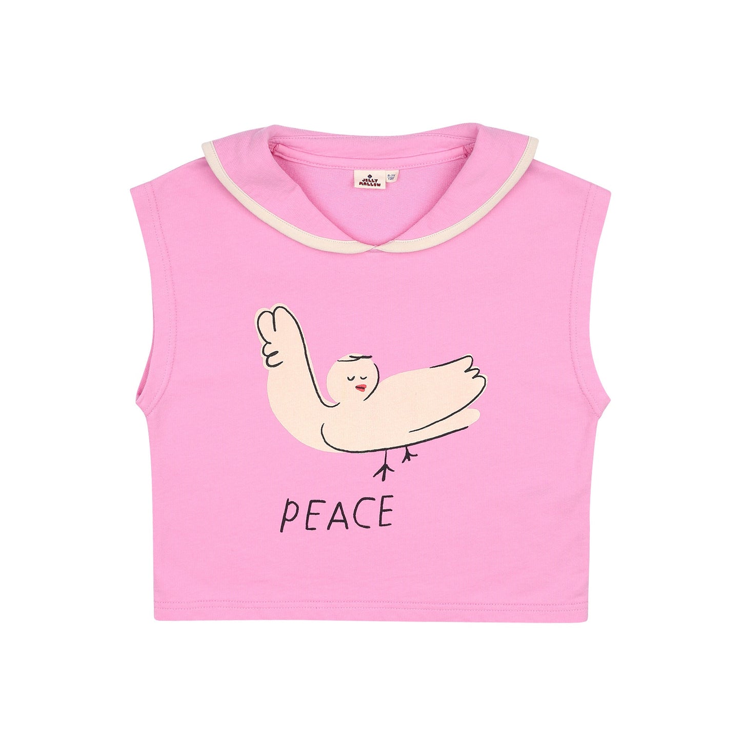 女童粉色印花棉T恤