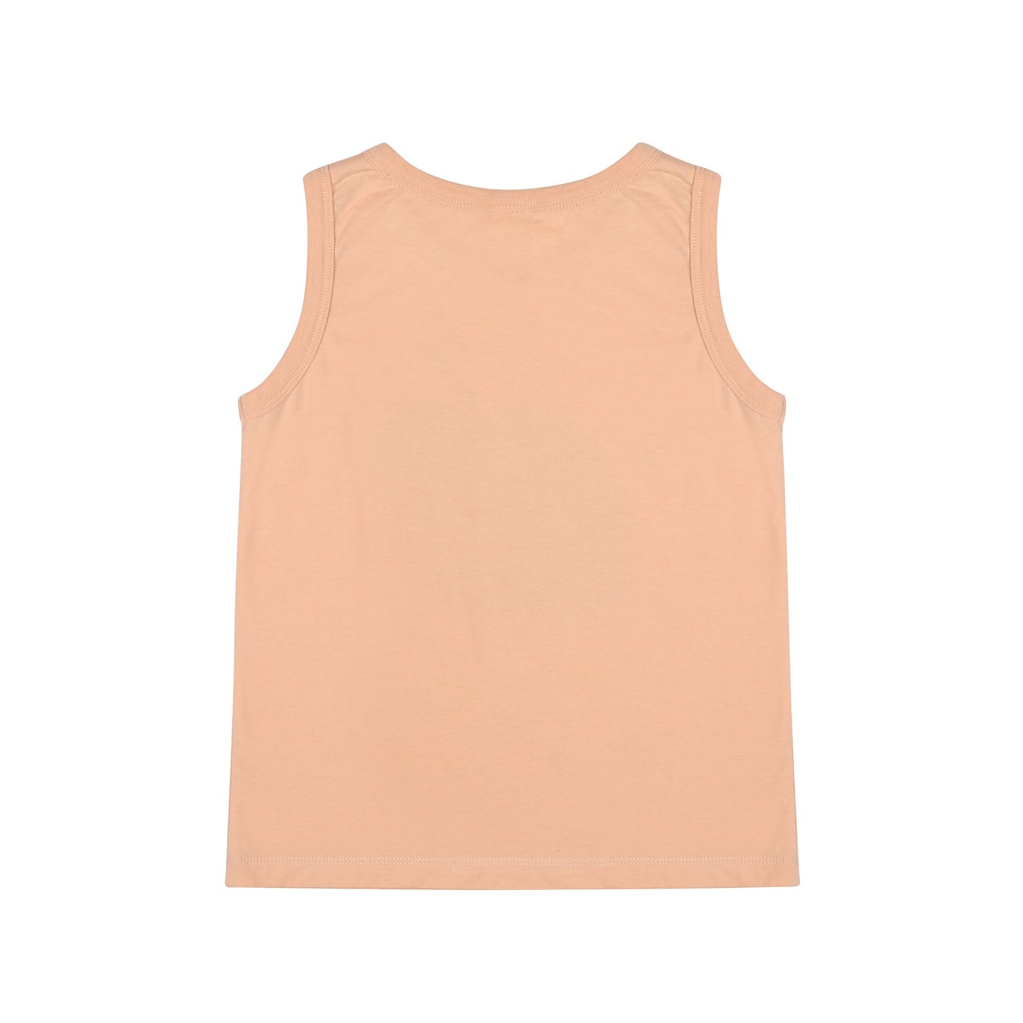 儿童米色印花棉背心