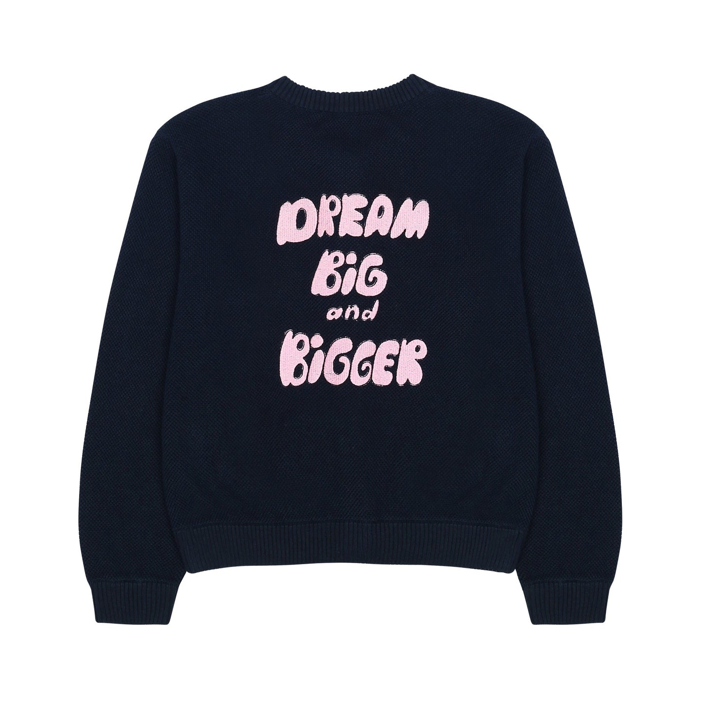 儿童藏青色针织开衫