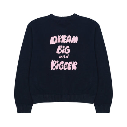 儿童藏青色针织开衫