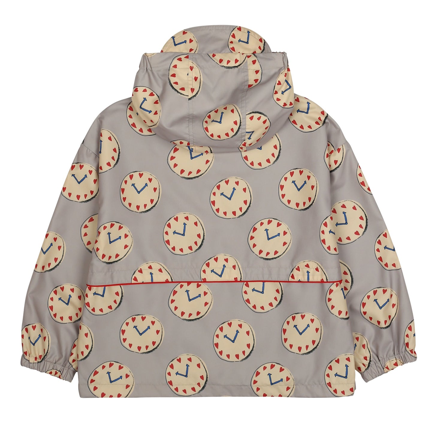 儿童灰色印花拉链夹克