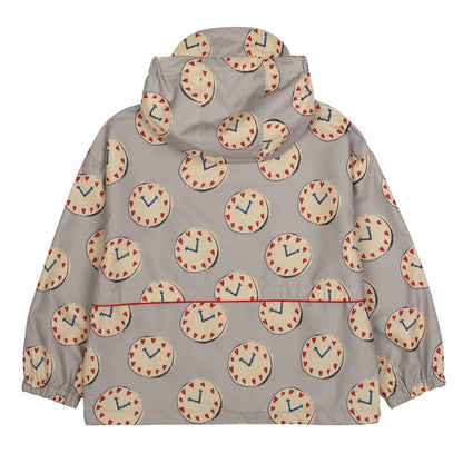 儿童灰色印花拉链夹克