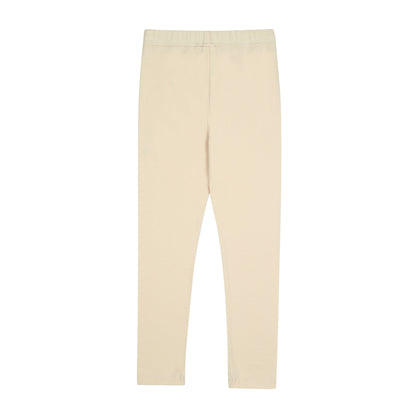 女童象牙白棉打底裤