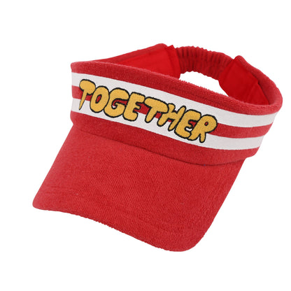 儿童红色太阳帽