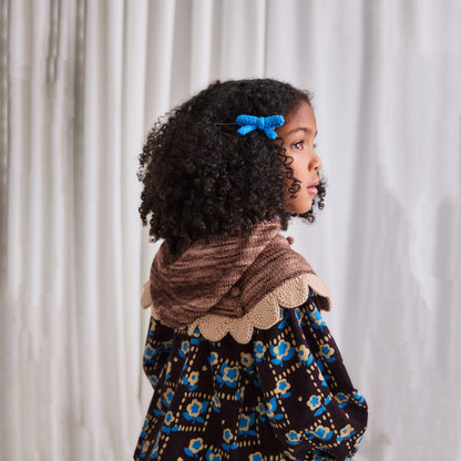 儿童蓝色蝴蝶结发夹