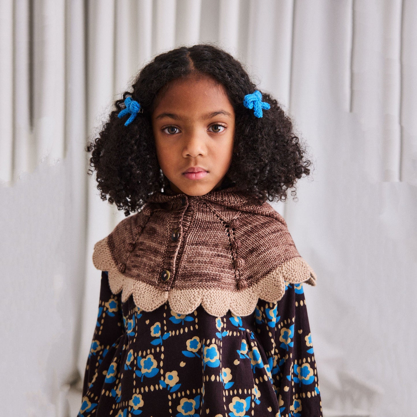 儿童蓝色蝴蝶结发夹