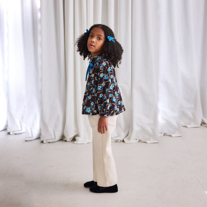 儿童蓝色蝴蝶结发夹