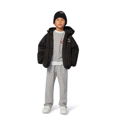 儿童灰黑色棉服