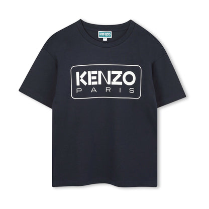 儿童深蓝色Logo棉T恤
