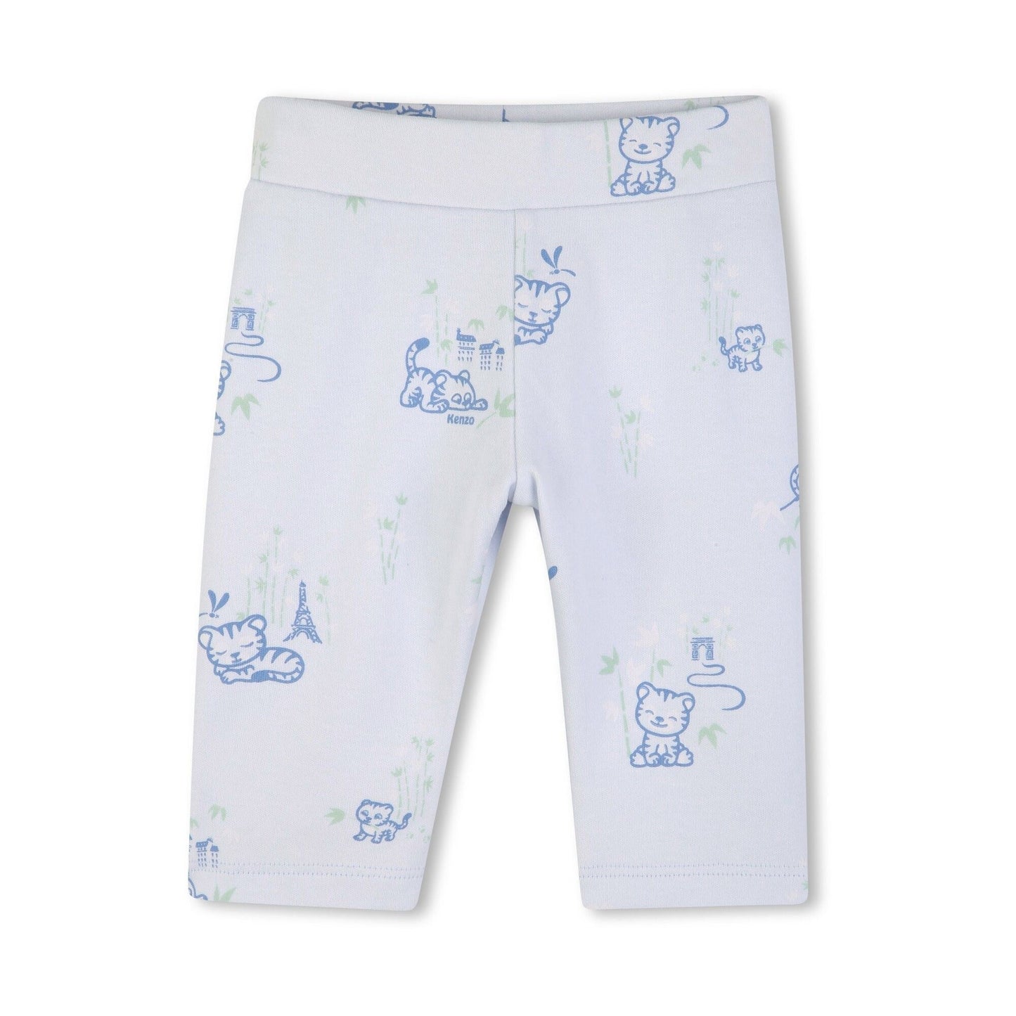 男婴白色&浅蓝色印花棉套装