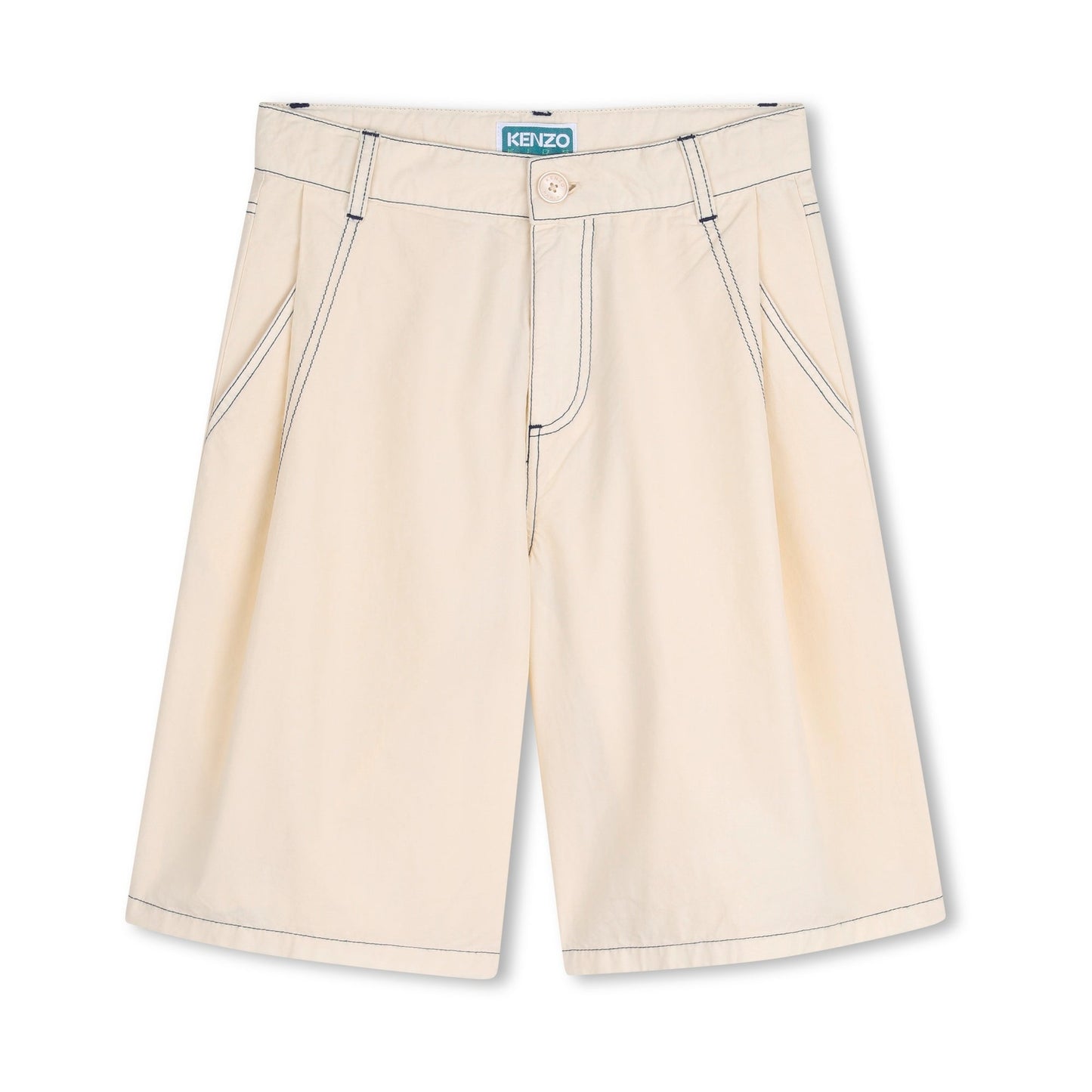 男童白色棉短裤