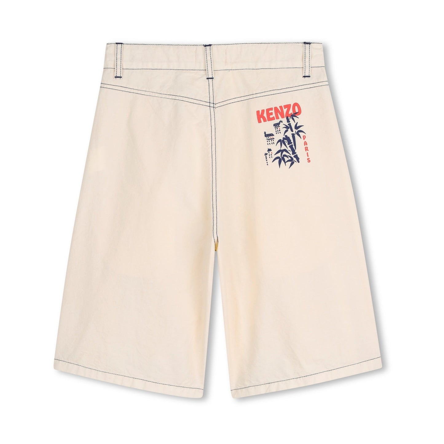 男童白色棉短裤