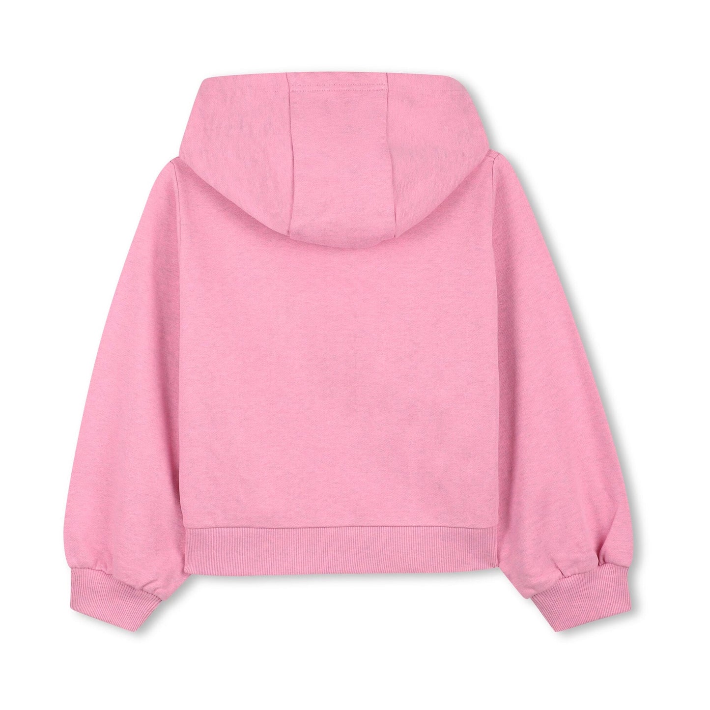 女童粉色连帽棉拉链上衣