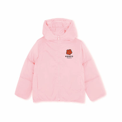 女童浅粉色花朵棉服