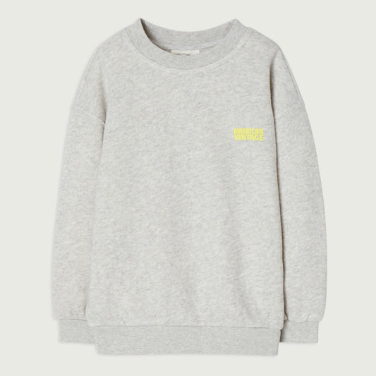 儿童灰色Logo棉卫衣