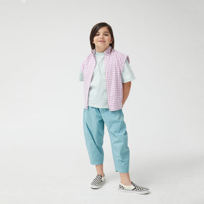 儿童蓝色棉长裤