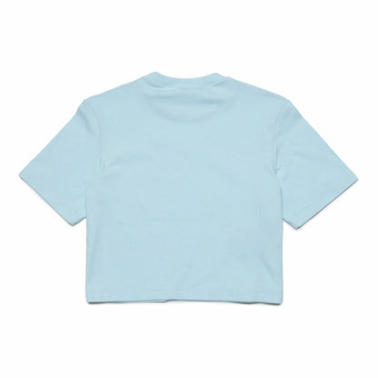 女童浅蓝色Logo棉T恤