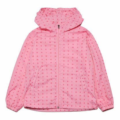 儿童粉色Logo拉链夹克