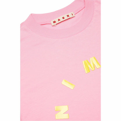 女童粉色Logo棉T恤