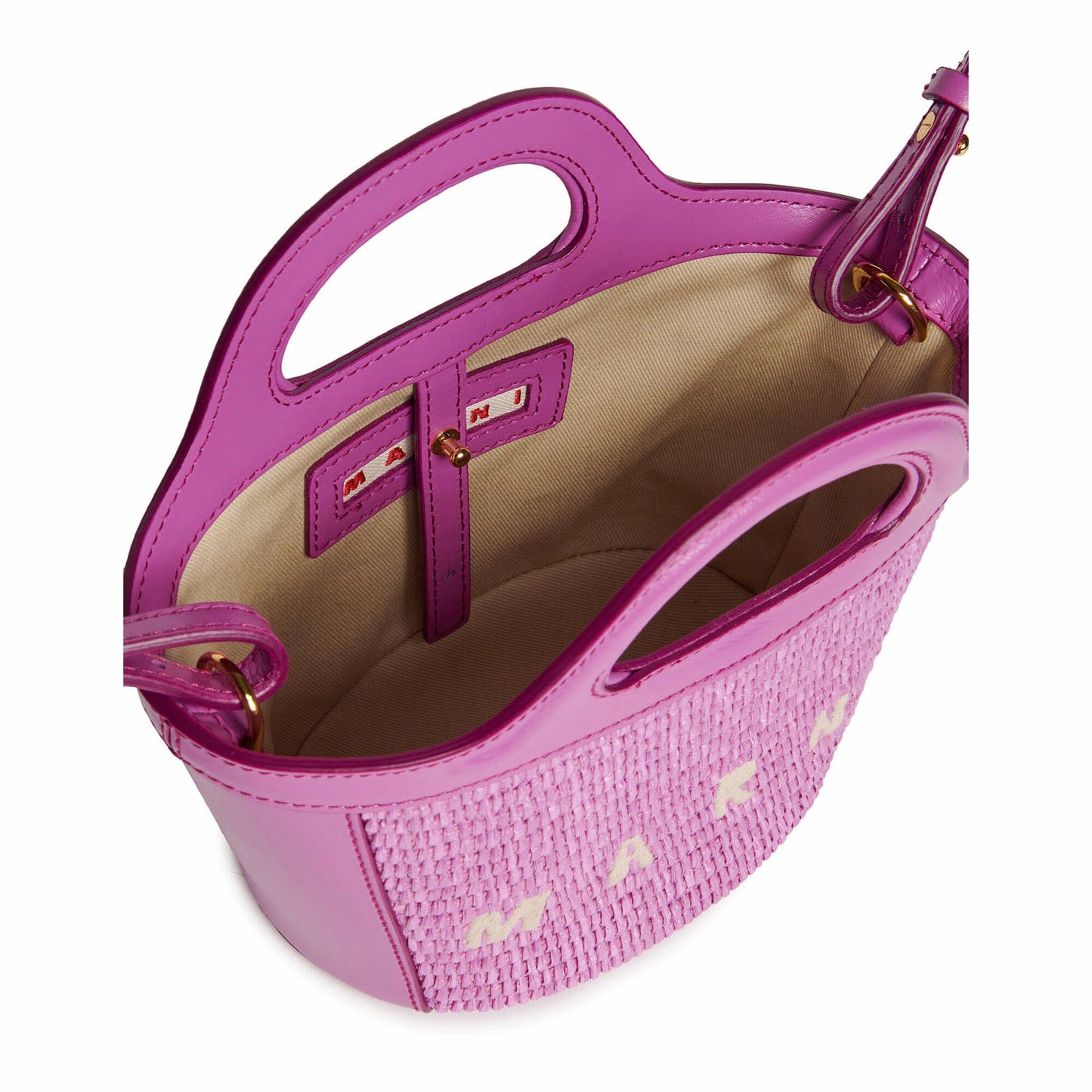 女童紫红色Logo单肩包