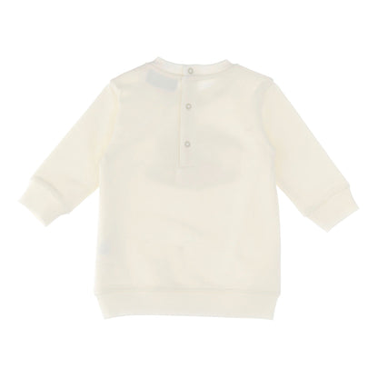 女婴白色印花棉连衣裙