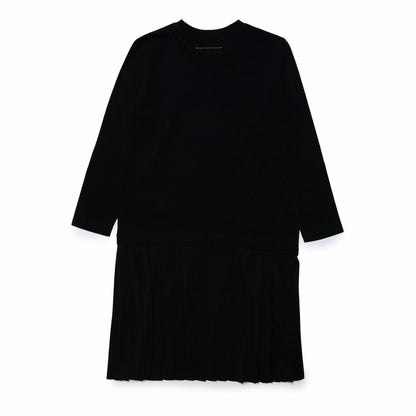 女童黑色Logo棉连衣裙