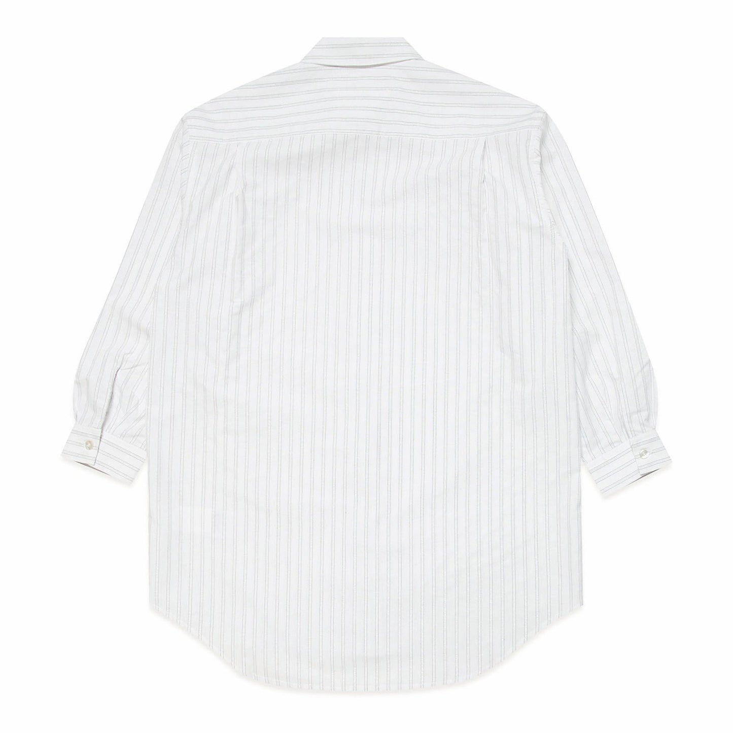 女童白色条纹棉连衣裙