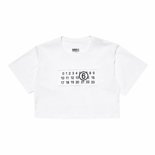 女童白色Logo棉T恤