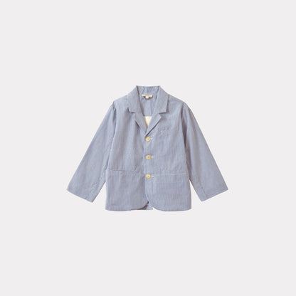 儿童蓝色条纹西服