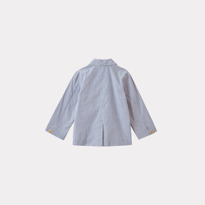 儿童蓝色条纹西服