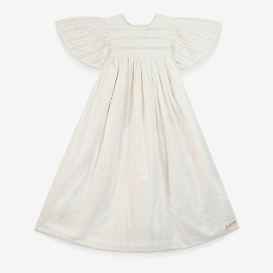 女童白色棉连衣裙