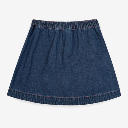 女童深蓝色牛仔短裙