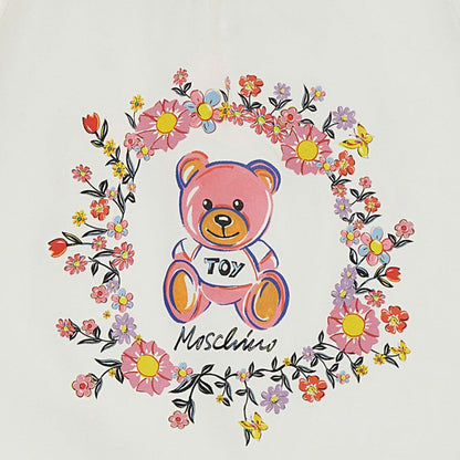 女婴白色印花棉连衣裙