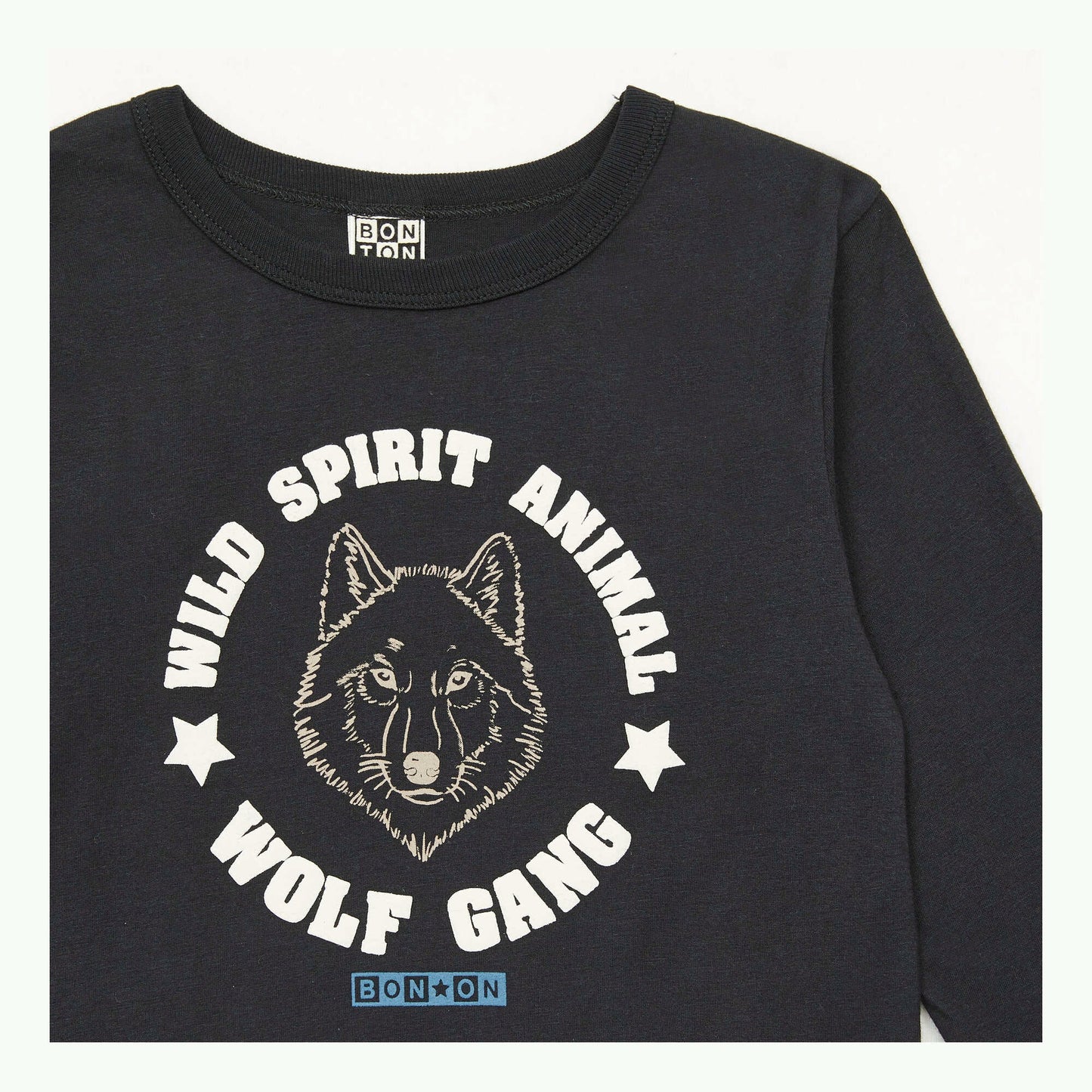 男童黑色Logo棉T恤