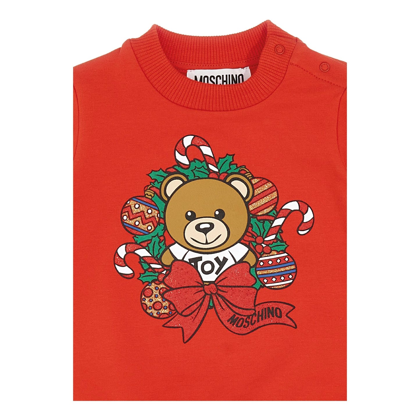 婴儿红色印花棉卫衣