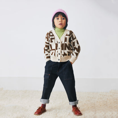 儿童粉紫色羊毛帽子