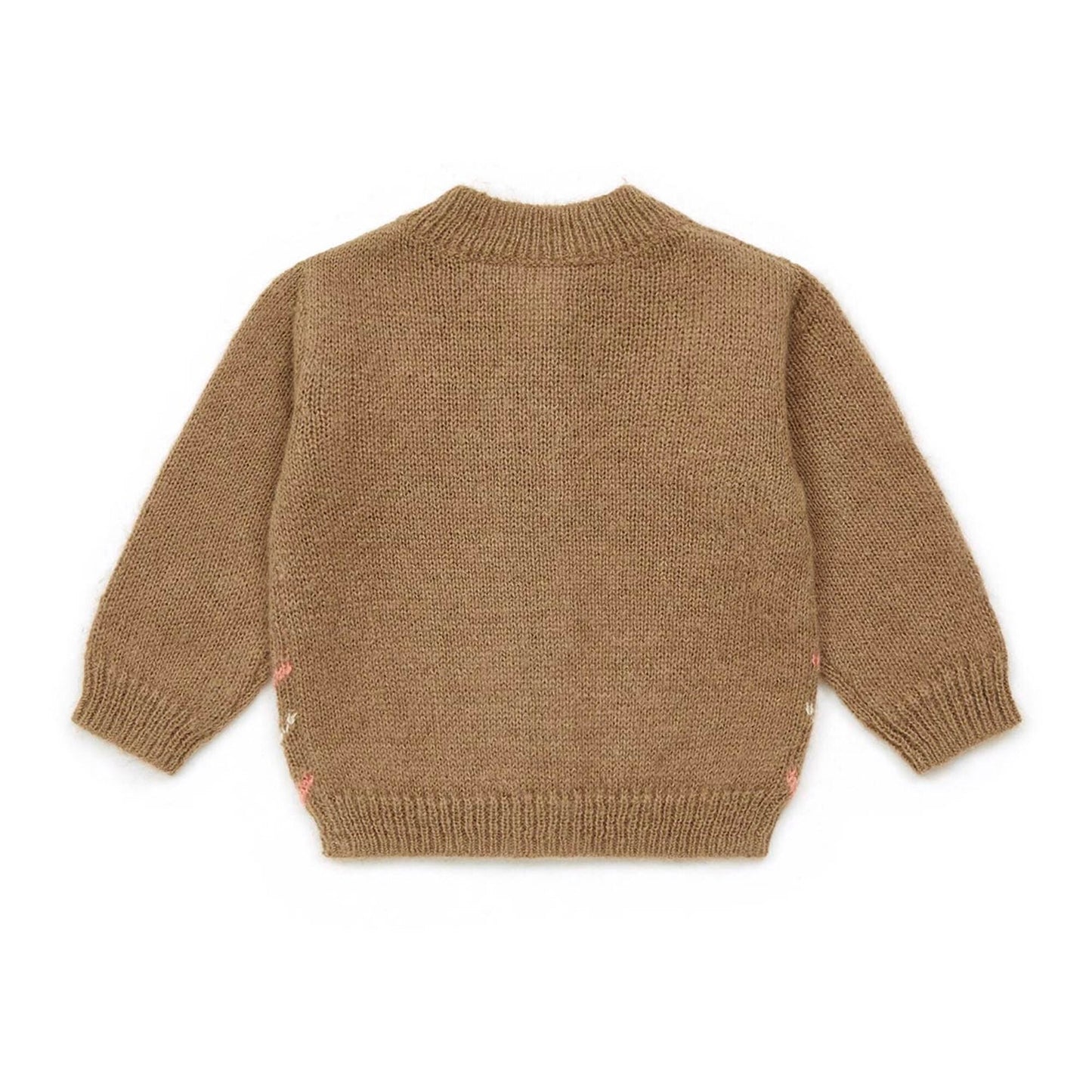 女婴驼色针织开衫