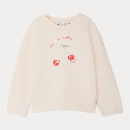 女童浅粉色Logo棉卫衣
