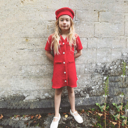 女童红色连衣裙