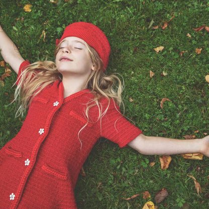 女童红色连衣裙