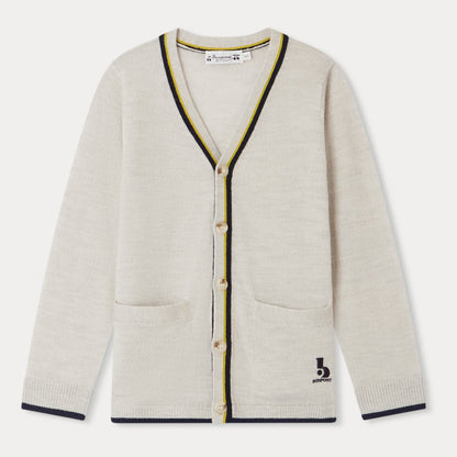 男童浅灰色羊毛开衫